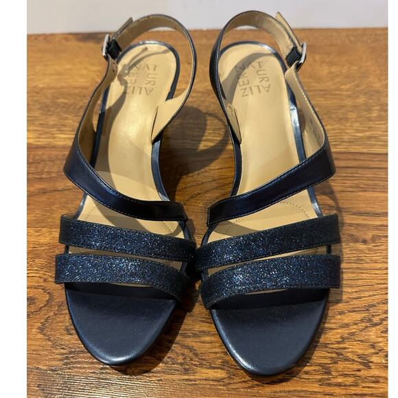 Naturalizer Taimi Slingback Evening Sandals – Navy | Women’s Size 8 Formal Shoe - Picture 3 of 10